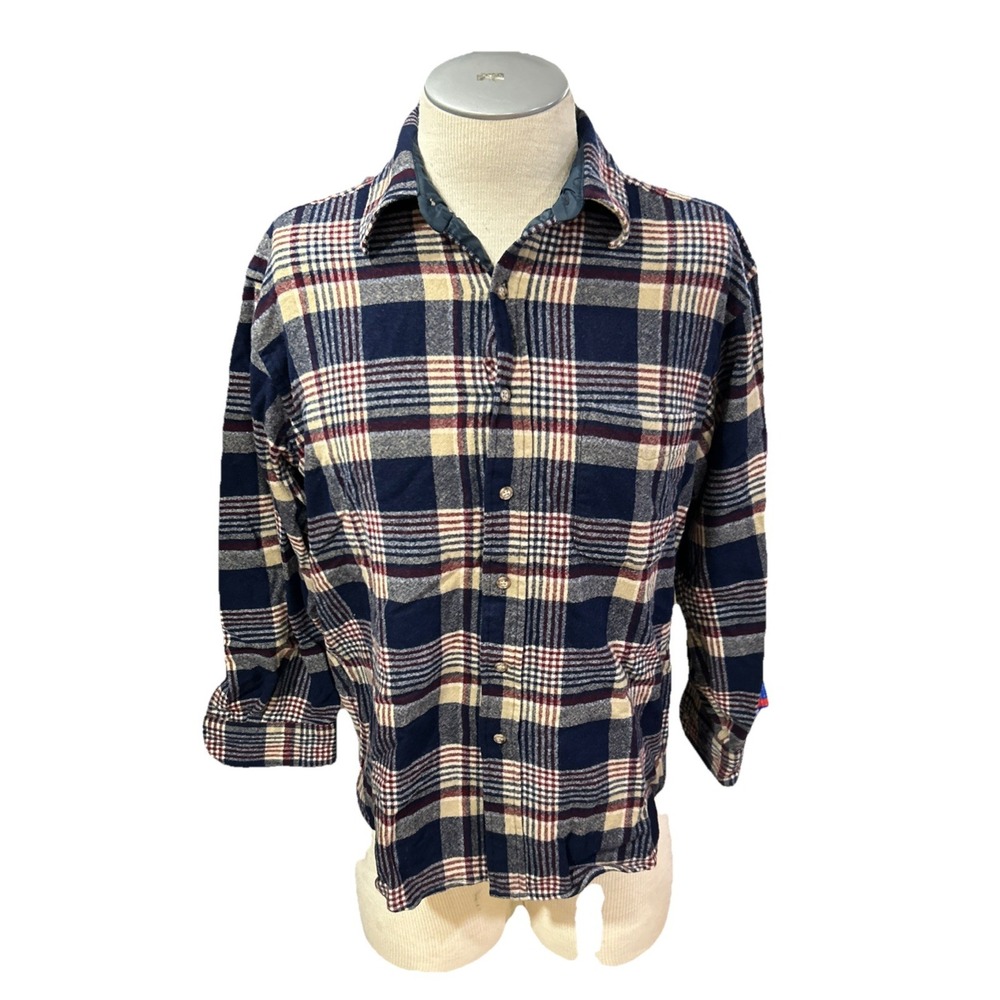 pendleton Mens wool shirt Flannel Size Large Long Sleeves